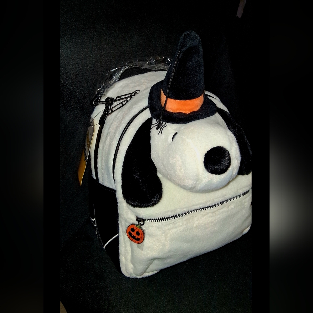 New Peanuts Snoopy Witch Plush Mini Backpack Witch Pumpkin Spider